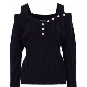 Derek Lam 10 Crosby black cold shoulder sweater- M